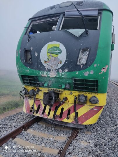 The Abuja-Kaduna train shelled by terrorists