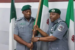 L-R: New Area Controller, Ogun 1 Customs Command, Comptroller Dera Nnadi receives mantle of leadership from his predecessor, Comptroller Peter Koko at the Command’s conference hall at Idiroko, yesterday.