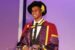 Marcus Rashford MBE is the youngest recipient of an honorary doctorate from Manchester University, which he received at a special ceremony which took place at Old Trafford. Photograph: University of Manchester