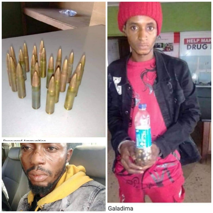 Fake soldier Hayatu Galadima nabbed with drugs, 16 walkie-talkie sets, ammunition, ATM, sim cards for bandits