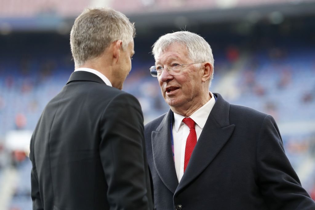Solskjaer and Alex Ferguson
