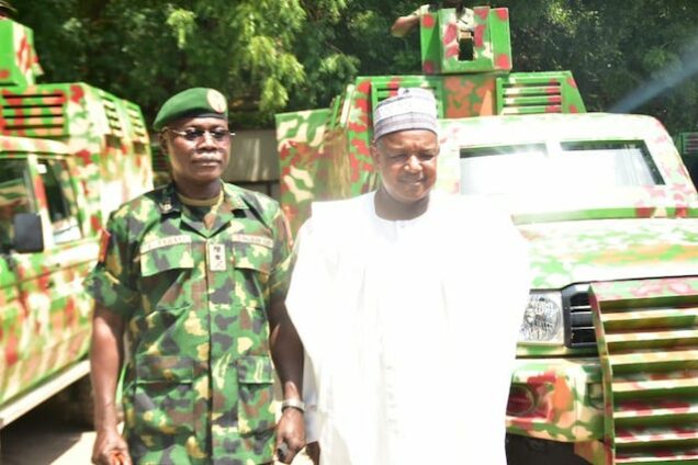 Governor Bagudu and chief of army staff Lt. General Faruk Yahaya