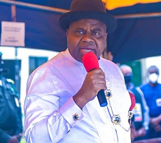 Governor Douye Diri votes in the ongoing Bayelsa governorship election, says members of PDP are being prevented from voting in Nembe area