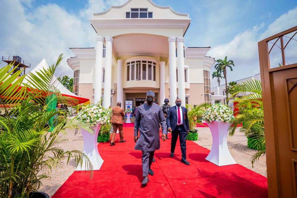 Gov. Kayode Fayemi at Ekiti State Governor’s Lodge/Liaison office in Ikeja GRA, Lagos State on Monday