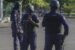 Haitian policemen in Port Au Prince: worried about kidnapping