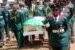 The remains of Maj.-Gen. Abraham Dusu, Commandant of Nigerian Army School of Artillery, who died on Sept. 26 in Kachia, Kaduna State being convened for burial at military cemetery in Abuja on Friday