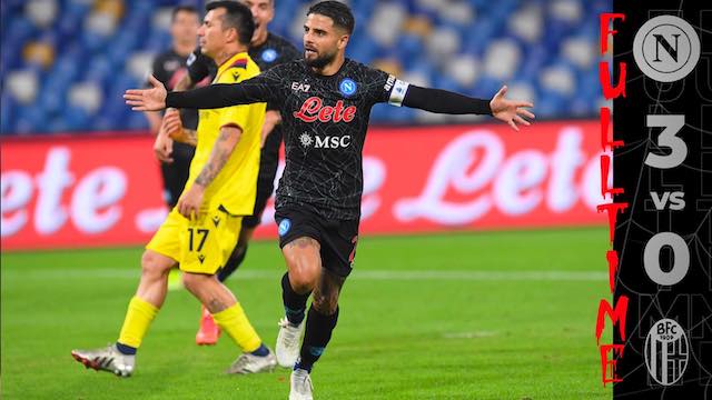 Lorenzo Insigne made it a brace against Bologna
