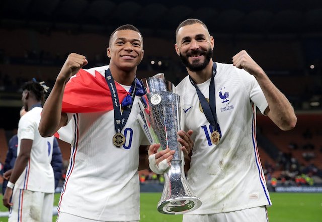 Mbappe and Benzema won the trophy for France
