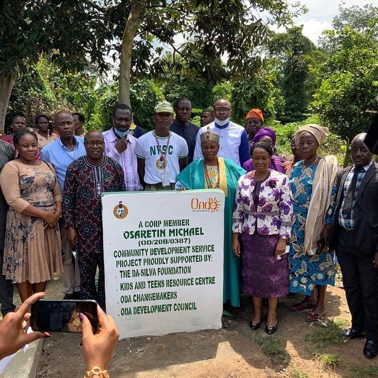 Corps member donates boreholes, signpost to Akure communities