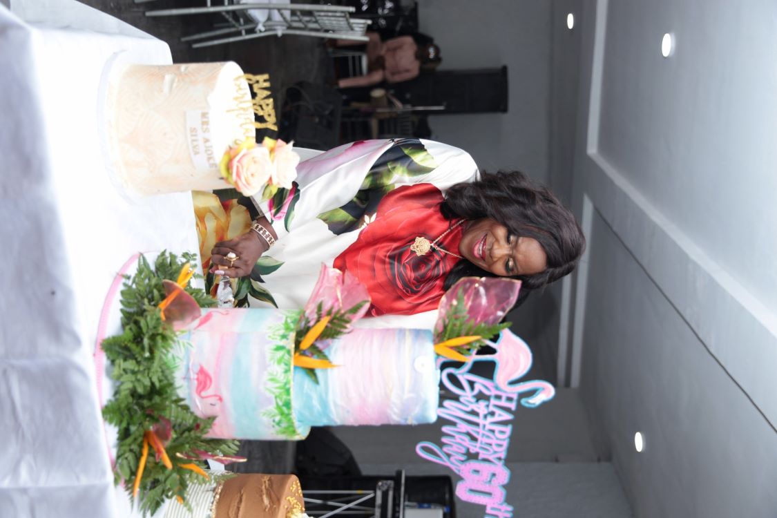 Mrs Joke Silva, the celebrant.