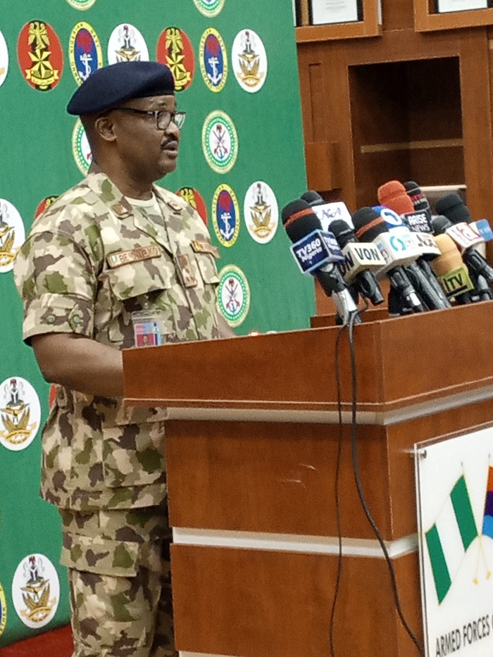 The Acting Director, Defence Media Operation, Brig.-Gen. Bernard Onyeuko