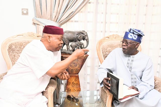 Nnamani and Tinubu on Wednesday