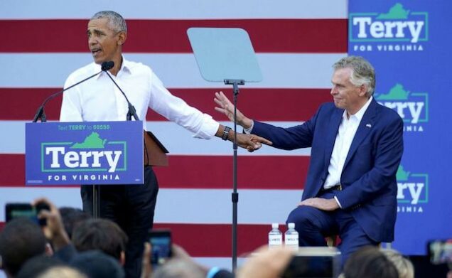 Obama campaigns for Terry McAuliffe in Virginia