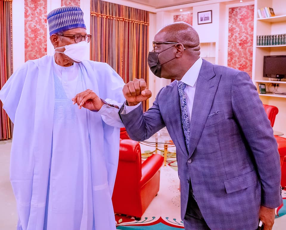 Buhari with Obaseki in Abuja