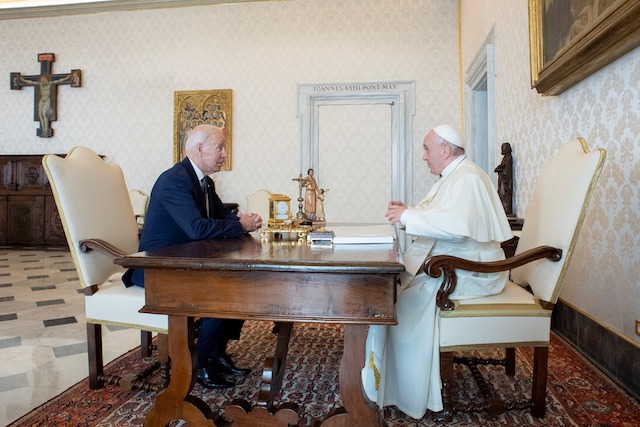 One-on-one: Joe Biden and Pope Francis at the Vatican