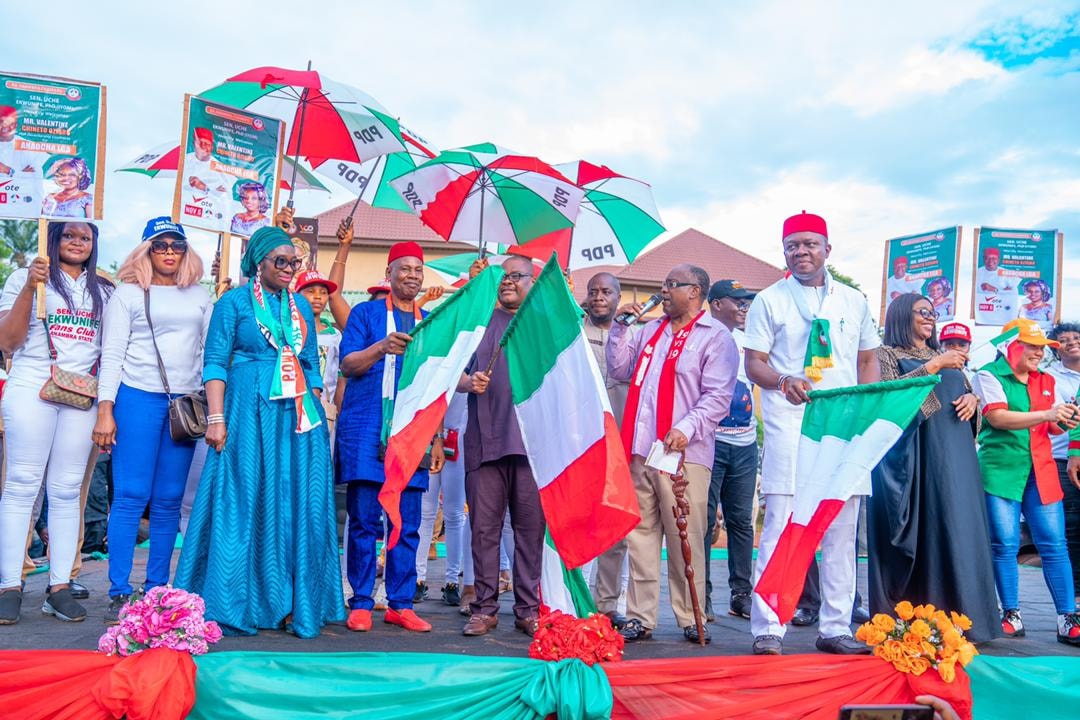 Sen. Abaribe, Peter Obi drum support for Valentine Ozigbo.