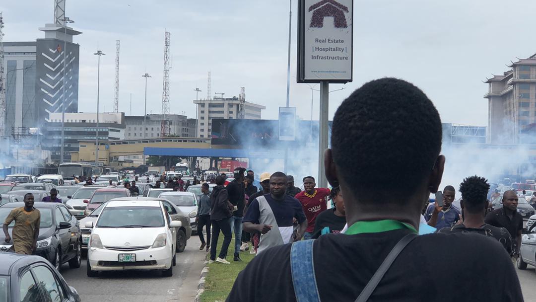 Police teargas protesters