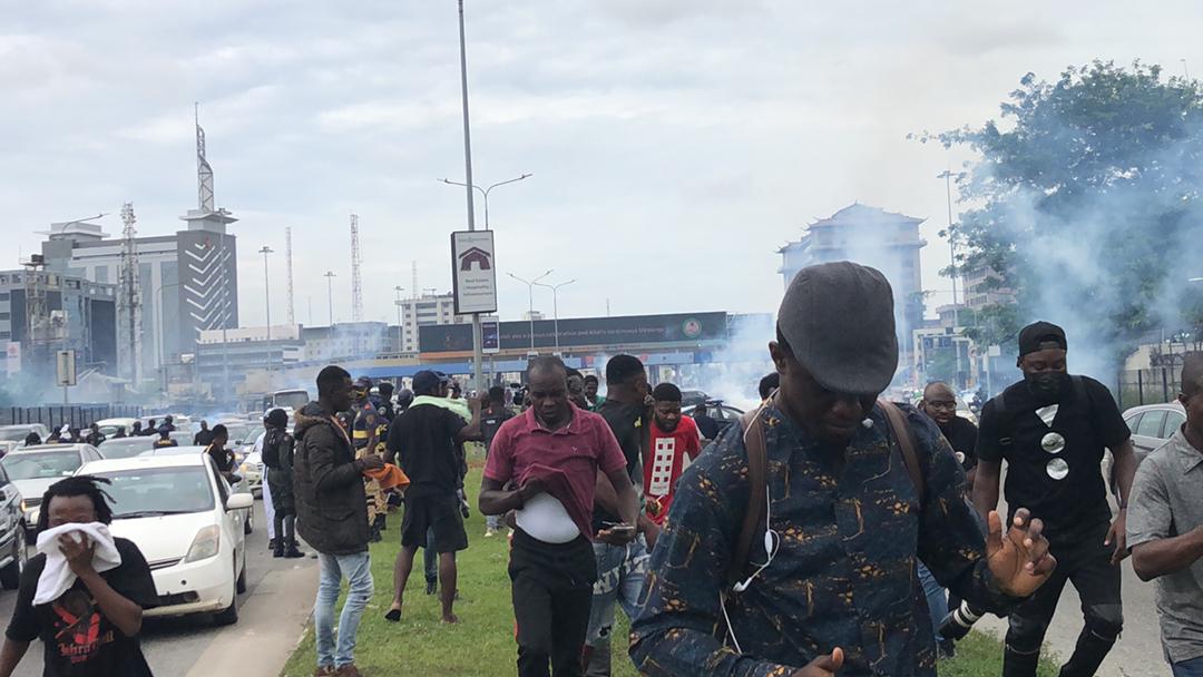 Police teargas protesters