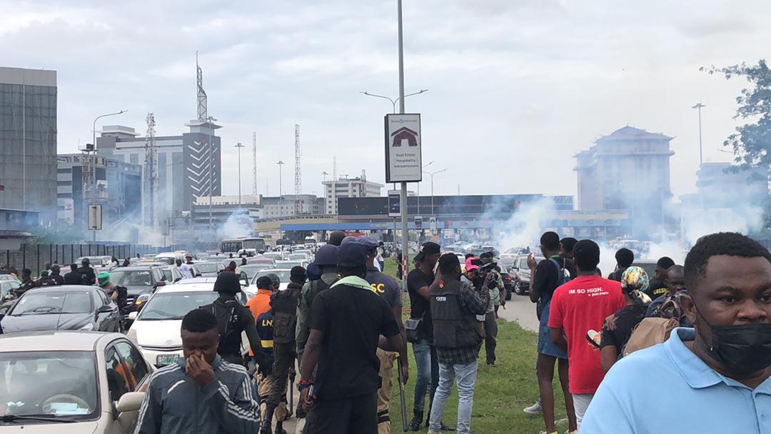 Police teargas protesters