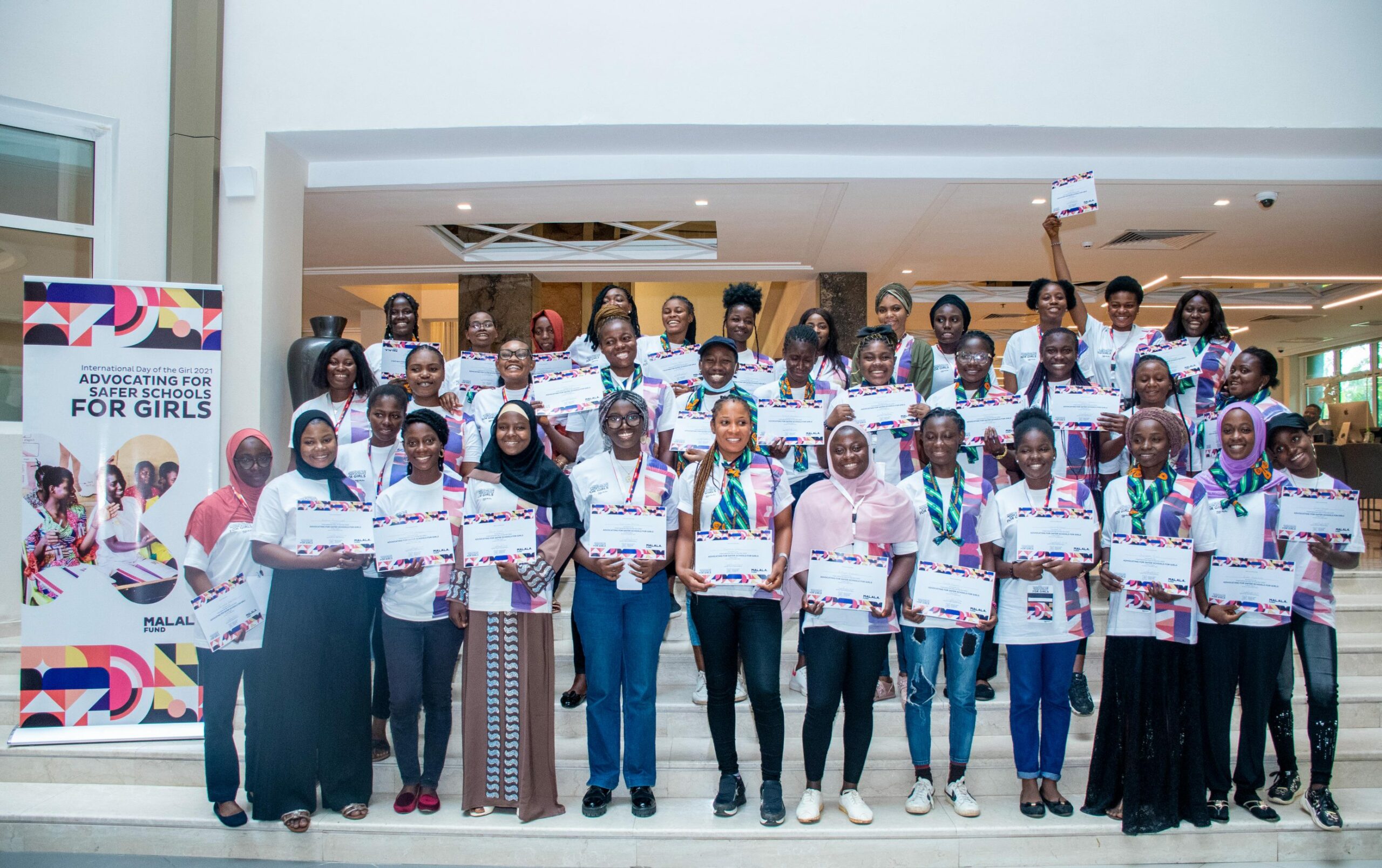 Cross section of participants at a three-day intensive workshop on advocacy, girls' education and school safety, organised by Malala Fund: They demanded for safer schools for Nigerian girls