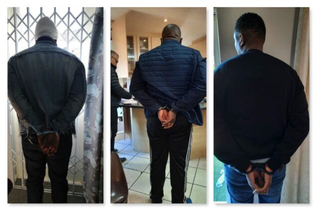 Some of the Nigerian suspects arrested in Cape Town