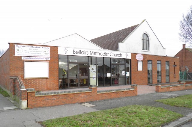 The Belfairs Methodist Church where David Amess was killed today