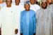 Tinubu with Buni and others during the visit