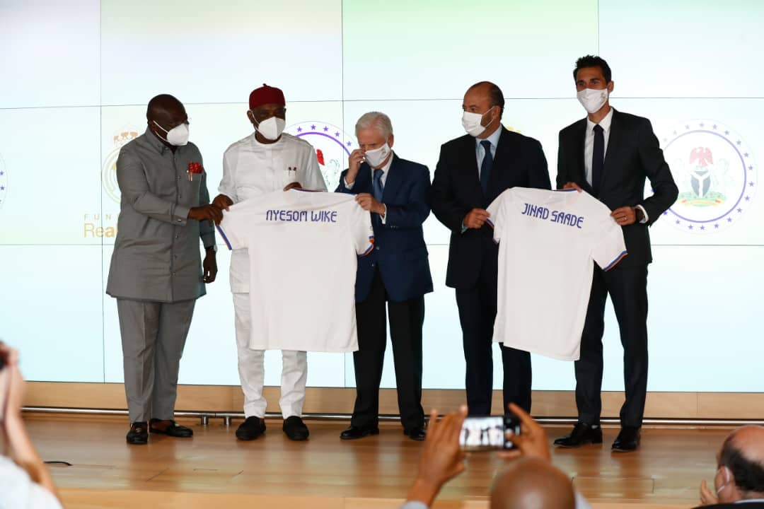 Gov Wike, Gove Ikpeazu and other Real Madrid officials