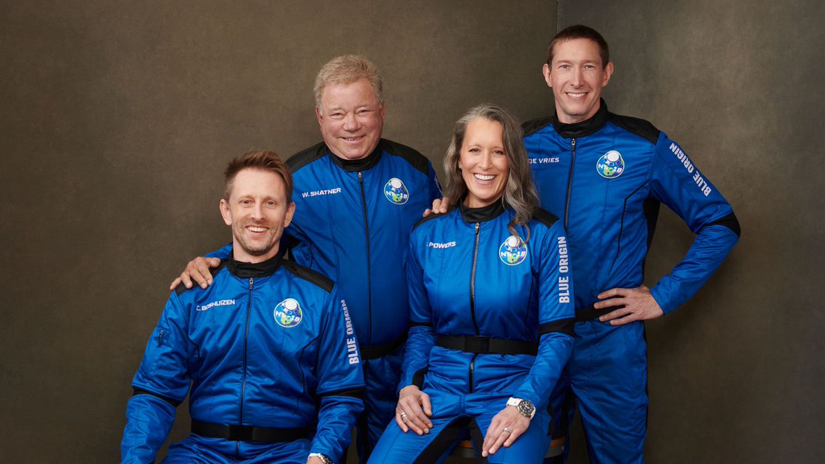 William Shatner and crew back from space