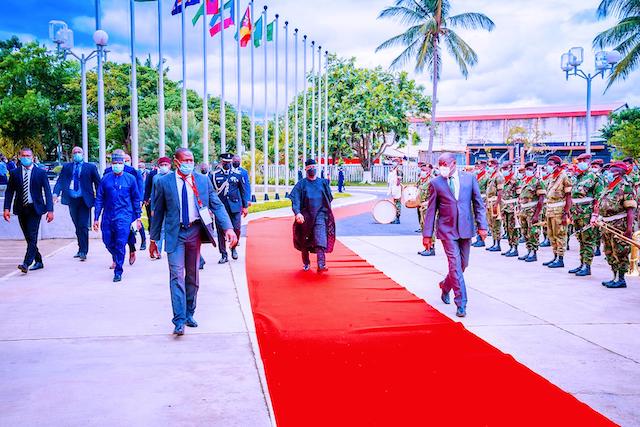 red carpet reception for VP Osinbajo