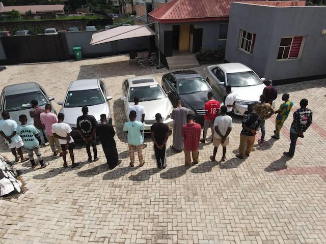 the 22 LAUTECH students arrested for Yahoo Yahoo on Tuesday