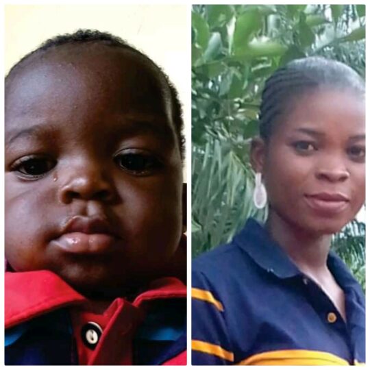 Mrs. Glory Ogbewi,   and her two-year-old son  clubbed to death at Ime-obi community of Delta State.