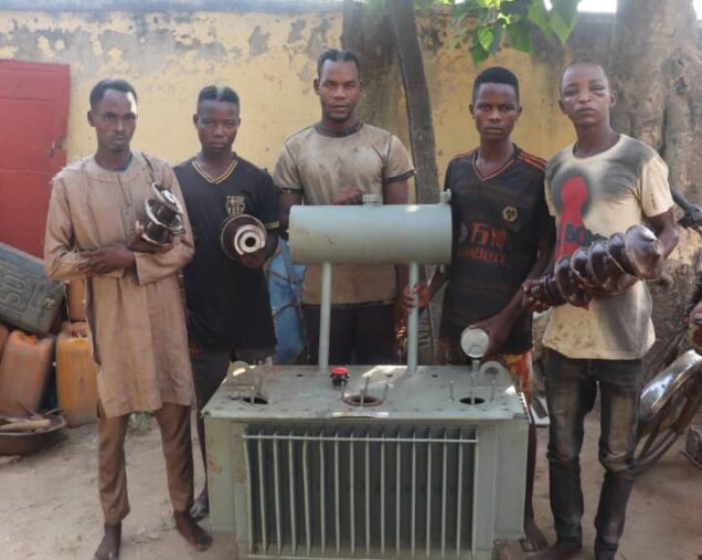 The five man gang vandalising transformers in Niger Sttae