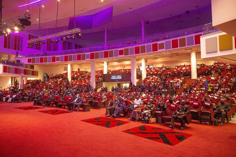 A cross section of attendees at the night of tributes for the late Pastor Nomthi Odukoya in Lagos on Monday