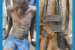 A member of Boko Haram captured by members of Civilian Joint Task Force after the attack on farmers along in Borno State.