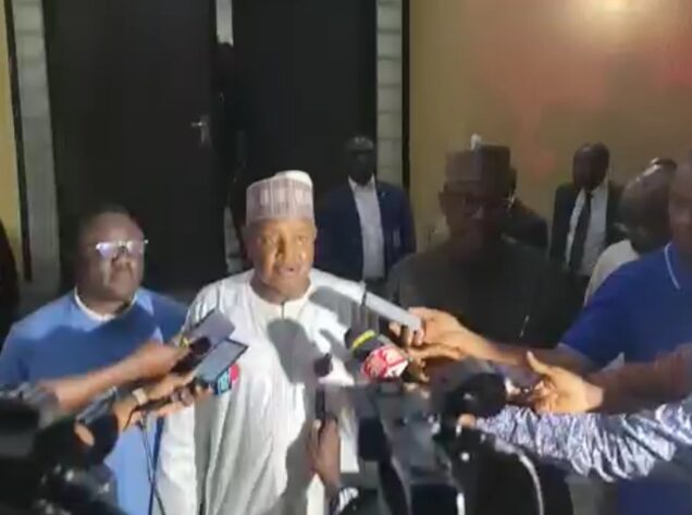 Governor Bagudu briefs the media on APC governors meeting