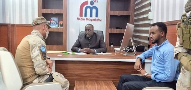 Abdiaziz Mohamud Guled (center),killed by suicide bomber and Abdukadir Abdullahi Nur (right) was injured