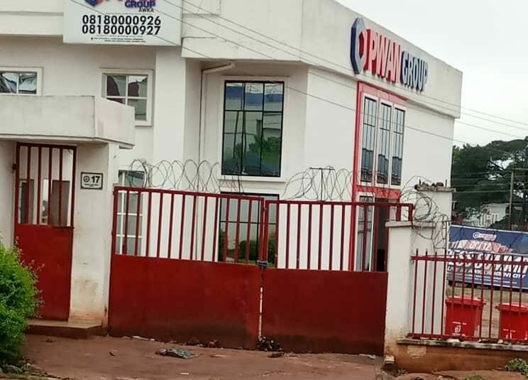 An office locked on Friday in Awka