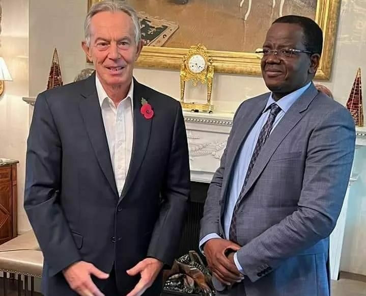 Zamfara Governor Bello Matawalle and Tony Blair in London