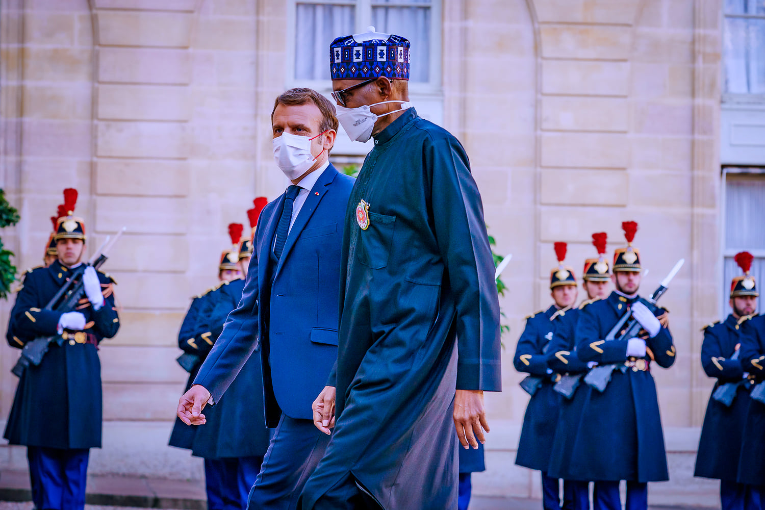 Buhari, Macron meet in Paris