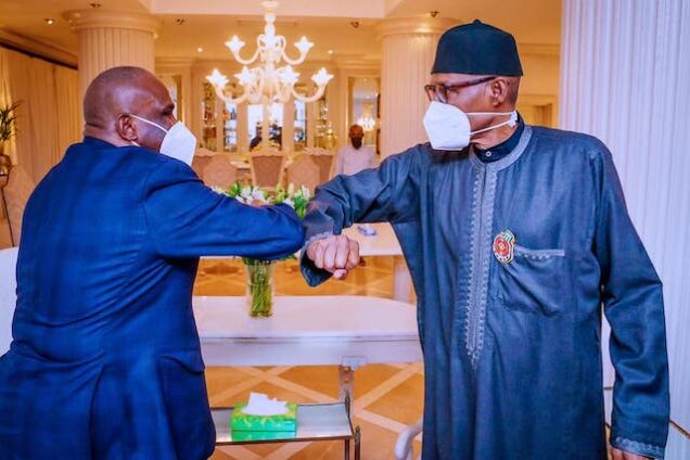 Buhari meets Prof. Benedict Oramah of Afreximbank