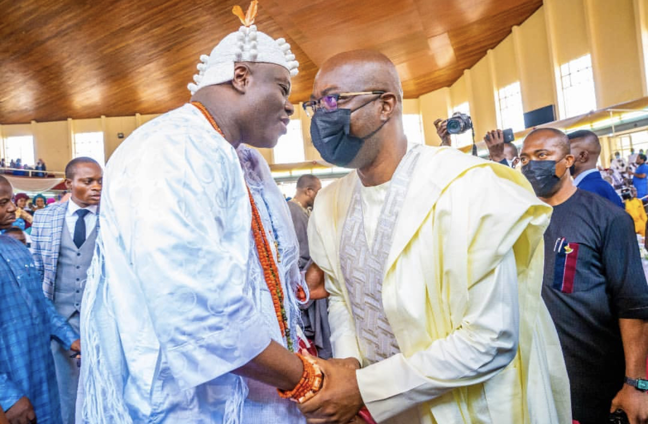 Adeyeye Ogunwusi, and the Ooni of IfeSeyi Makinde, governor of Oyo state