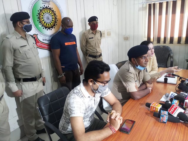 File Photo a Nigerian Patrick , middle, back row, arrested in Mumbai inn 2020 for drugs