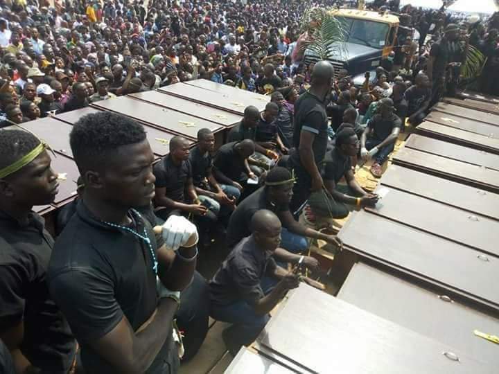 Flashback: mass burial of victims of herdsmen in Benue in January 2018