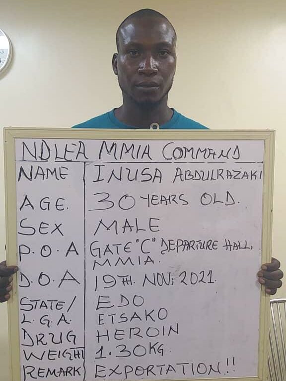Inusa Abdulrazaki arrested with Heron