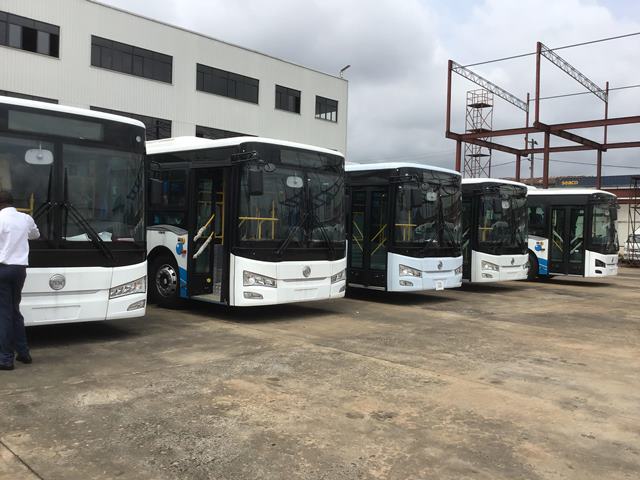 Some of the luxury buses  manufactured locally by IVM