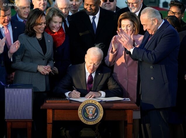 Joe Biden signs the Infrastructure bill into law
