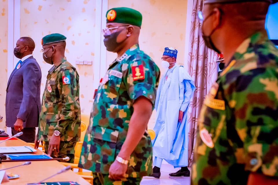 The president arriving for the security council meeting