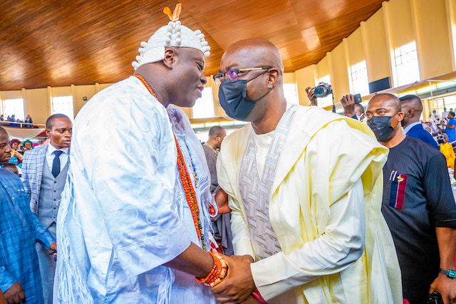 Makinde greets Ooni of Ife, Oba Ogunwusi