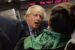 No mask for Boris Johnson on the train